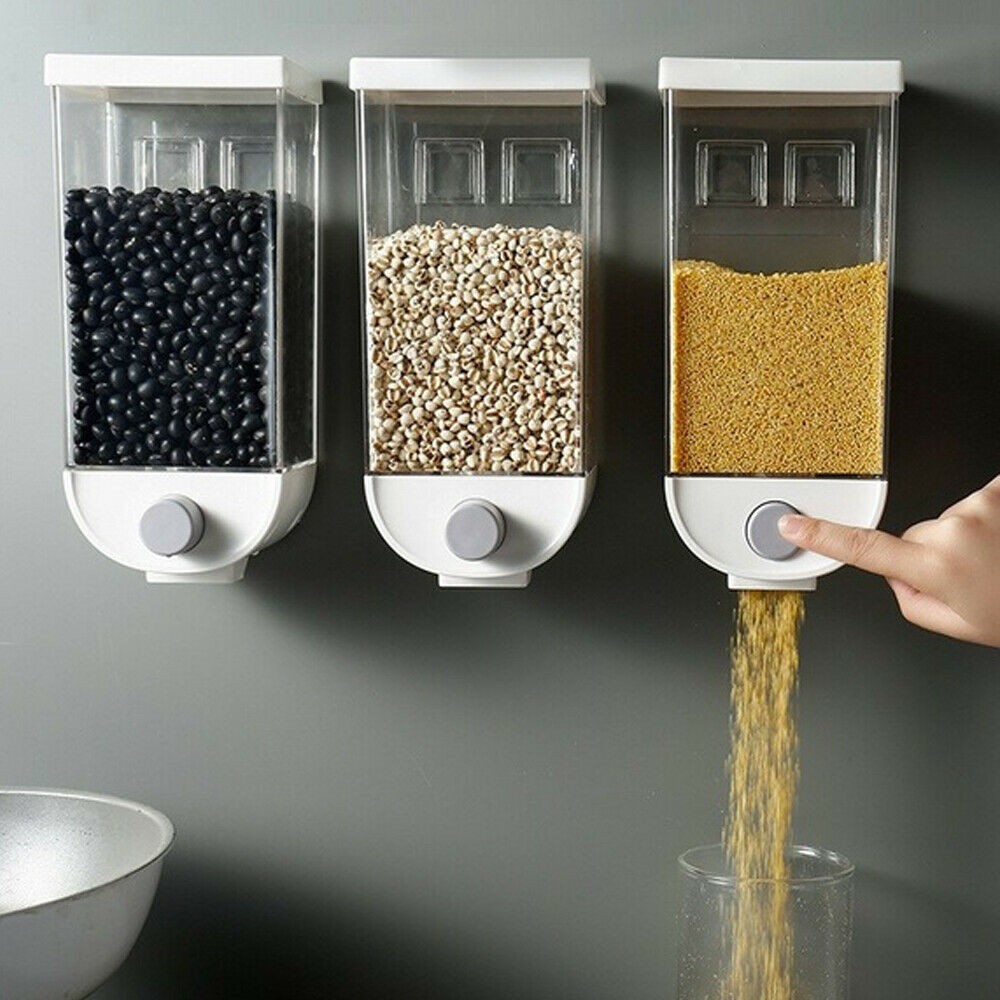 Distributore di Cibo ECC. Ideale per Alimenti per Animali Domestici Dispenser di Plastica per Alimenti Secchi E Cereali caffè in Grani 