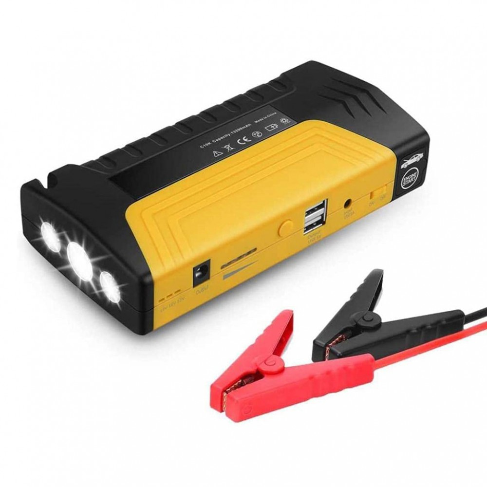 Jump Starter per Auto 300A 15000mAh 12804 Kit Emergenza Cavi Torcia Power  Bank