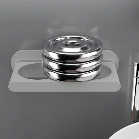 Rack per Phon Multifunzionale da Parete 211051 Con 2 Scomparti e Portaspazzolino