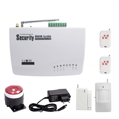Kit Allarme Antifurto Casa Wireless Wifi Integrato con Sirena e Antenna GSM