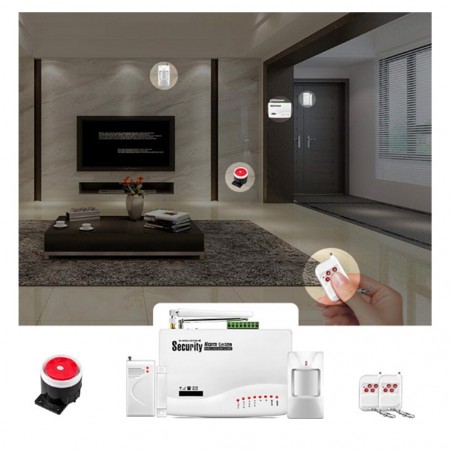 Kit Allarme Antifurto Casa Wireless Wifi Integrato con Sirena e Antenna GSM