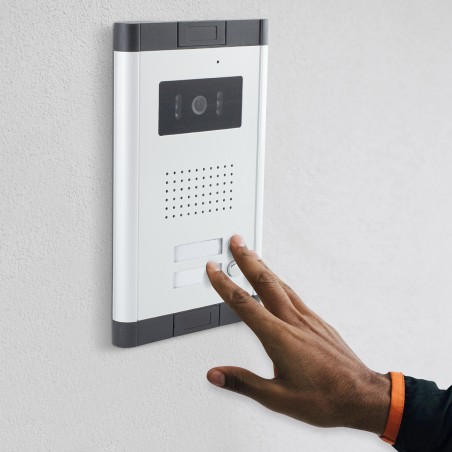 Videocitofono Bifamiliare 2 Monitor 431038 Telecamera Esterna IR 7 Pollici