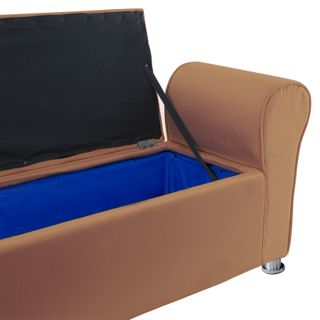 Panca Scendiletto Effetto Velluto con Brillantini 120x39x55 cm Pouf Salvaspazio