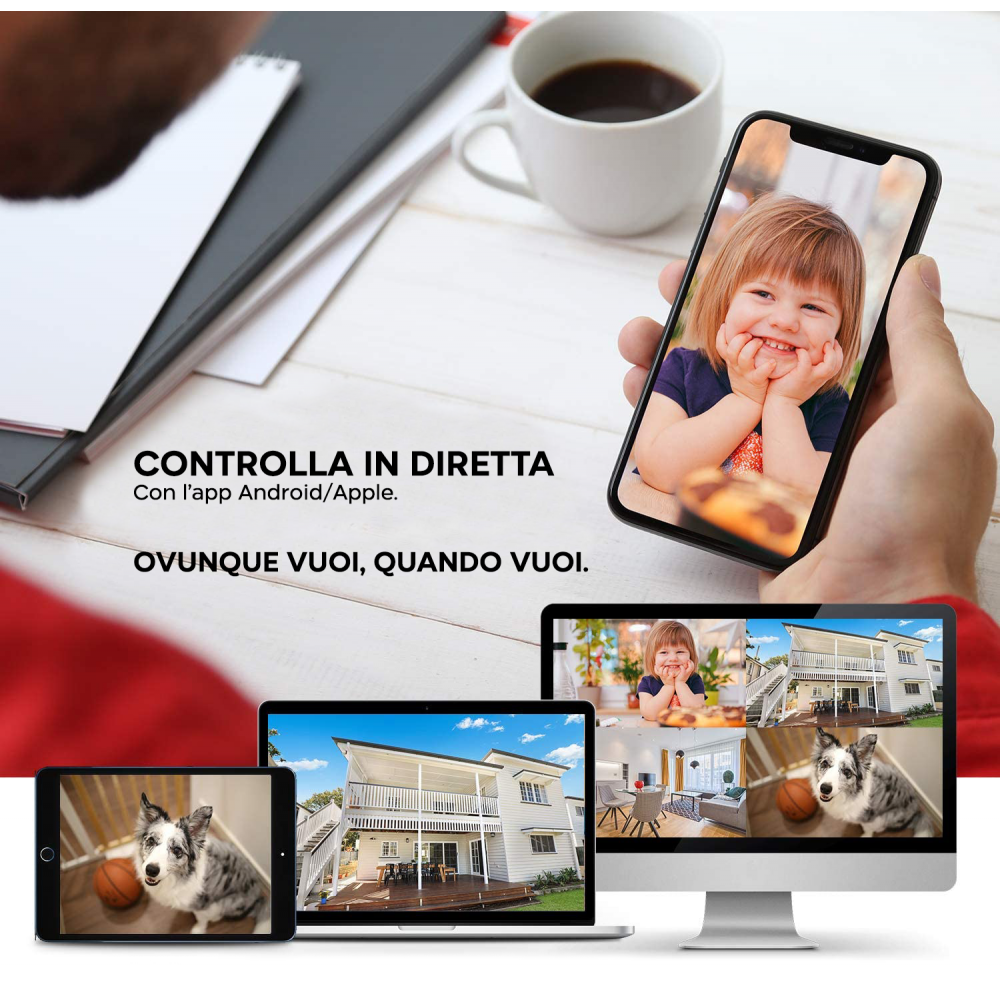 DVR NVR CVI TVI HVR AHD 8 Canali Video Recorder...