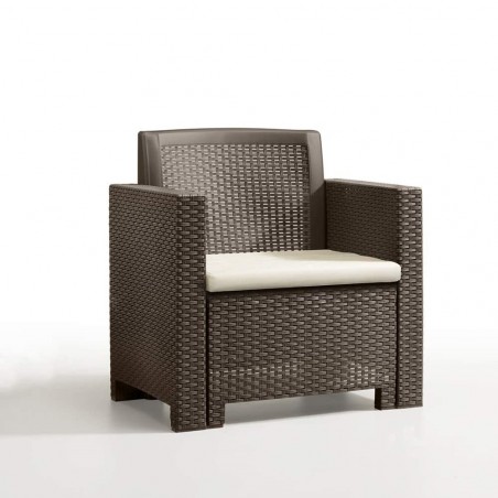 Set Divano 2 Posti Tavolino e 2 Sedie Alabama 2 da Giardino con Cuscini 3 Colori