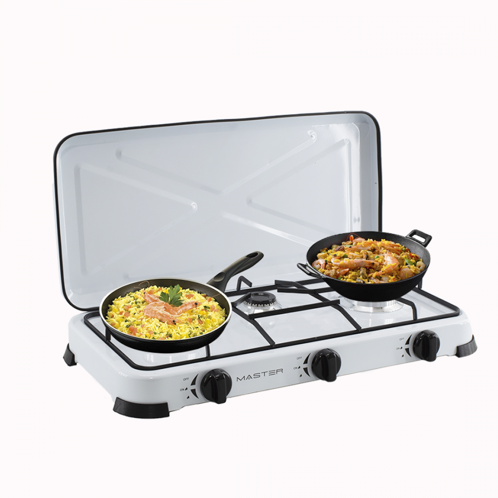 Fornello a Gas Portatile con 3 Fuochi e...