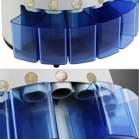 Contamonete Elettronico Automatico 806681 Capacità 500 Monete 8 Scomparti