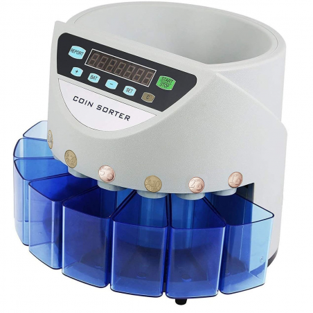 Contamonete Elettronico Automatico 806681 Capacità 500 Monete 8 Scomparti