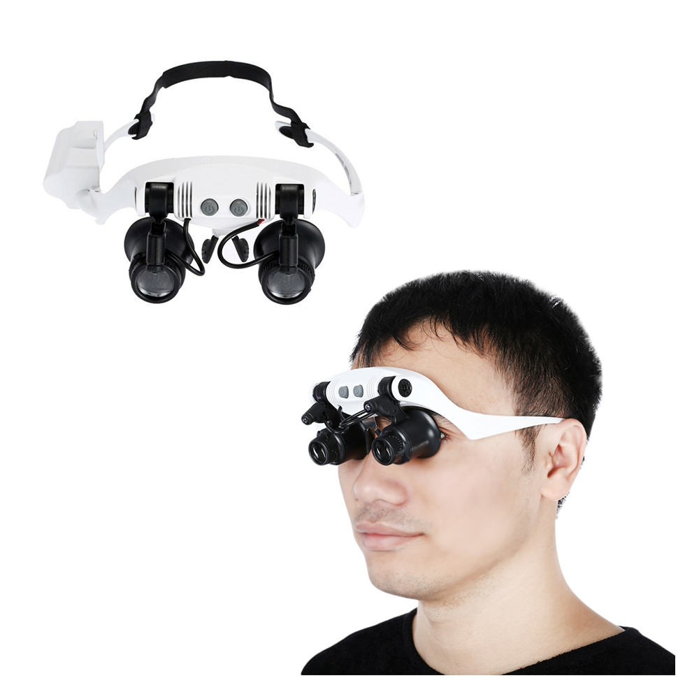 Occhiali Lente d'Ingrandimento con 2 Luci Led...