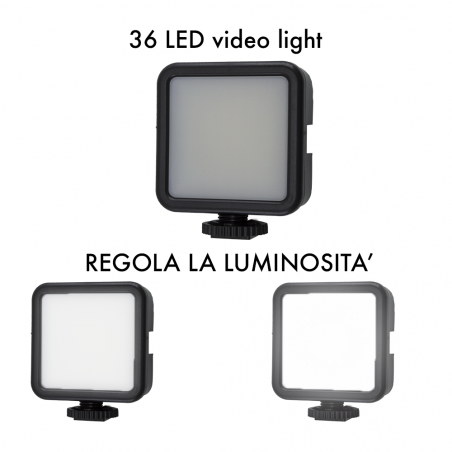 Set per Video Live 116317 Microfono Mini Treppiedi e Luce con Telecomando