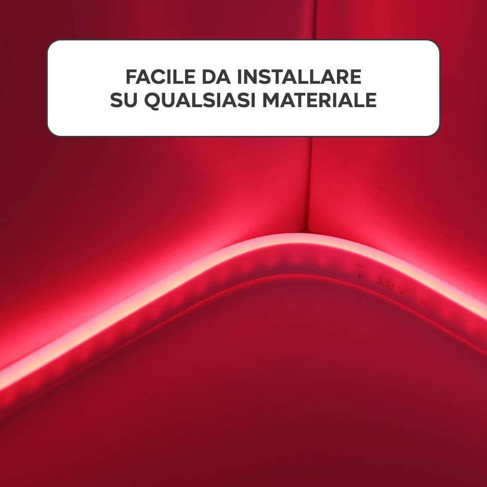 Strip Led Neon Flessibile 5m Striscia con Luci...