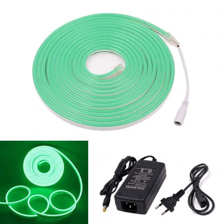 Strip Led Neon Flessibile 5m Striscia con Luci 120 Led per Interni ed Esterni