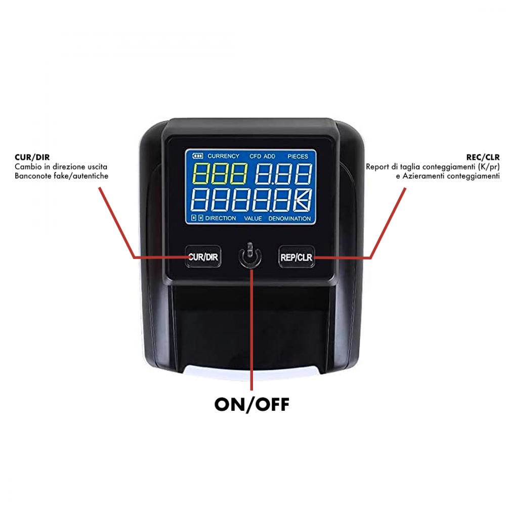 Rilevatore di Banconote False Portatile 751309...