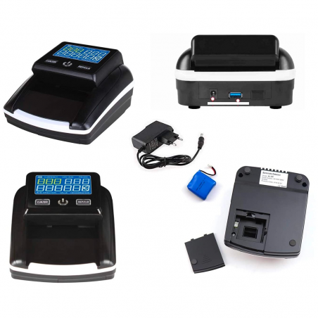 Rilevatore di Banconote False Portatile 751309 Detector Conta Soldi Euro USB