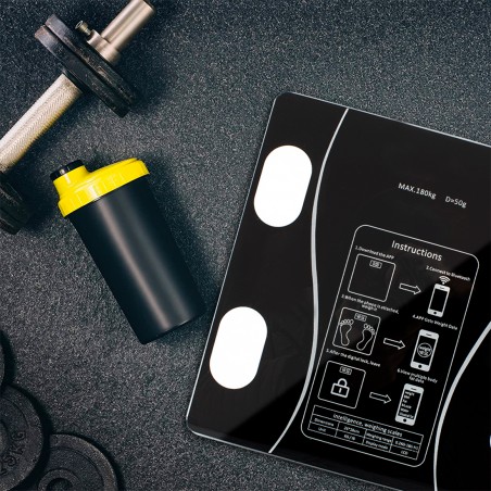 Bilancia Pesapersone Intelligente Elettronica con App Bluetooth Digitale Vetro