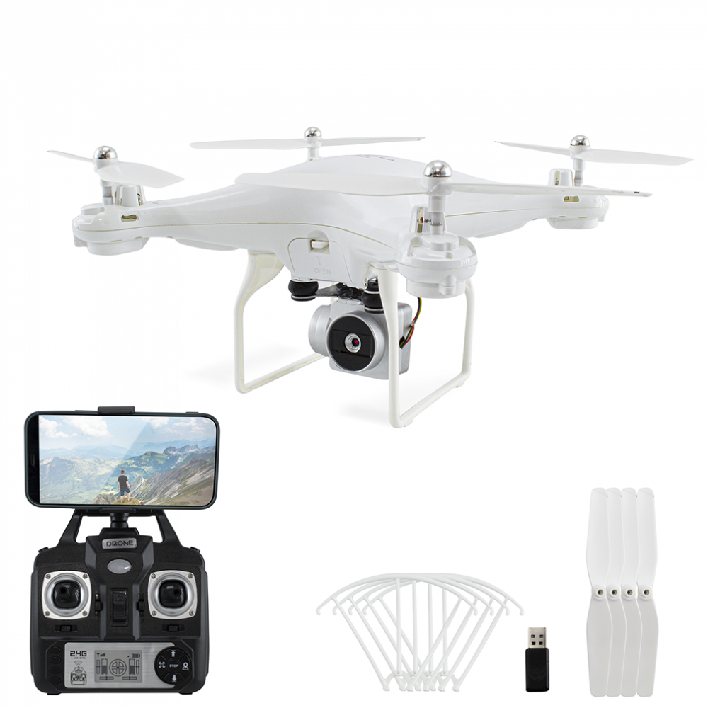 Image of Mini Drone con Telecamera HD 1080P Drone Quadricottero Telecomandato 33x11x33cm