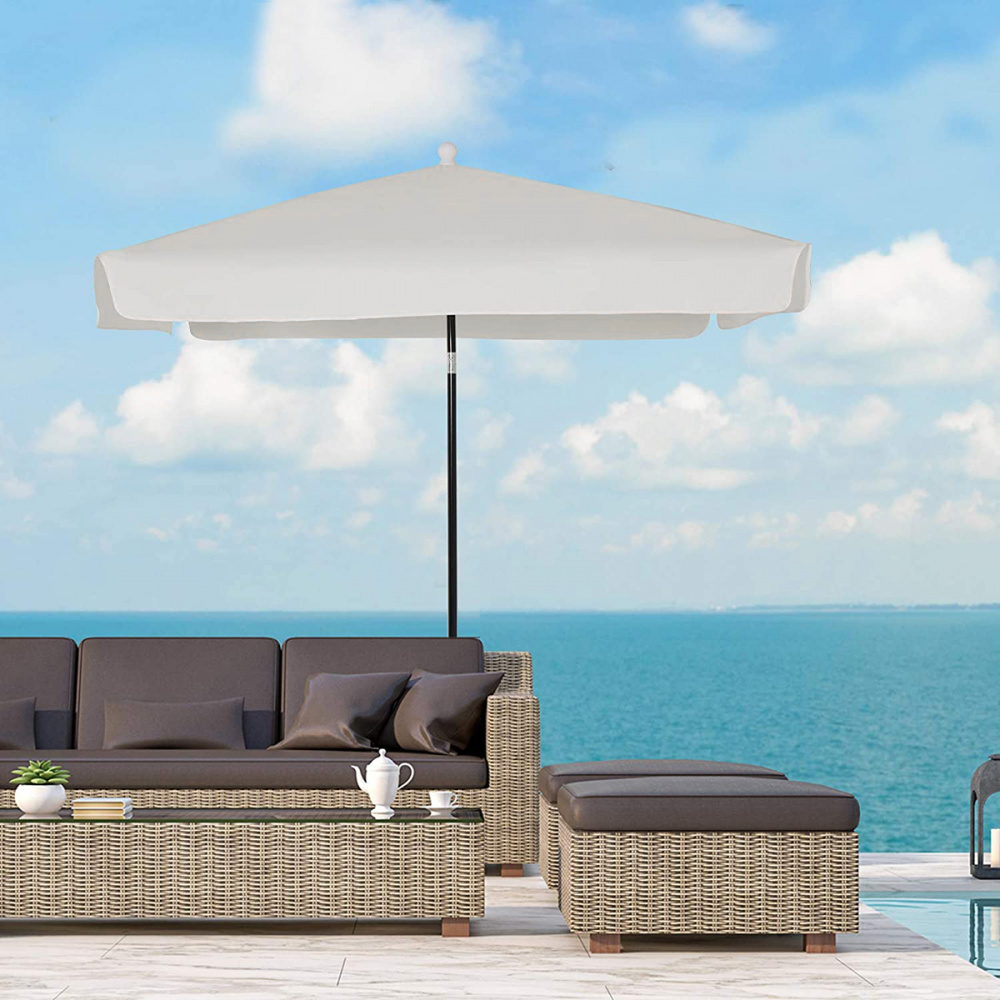 Ombrellone Da Spiaggia O Giardino - Diametro 2.20m, Inclinabile, 16 Stecche, Copertura UV E Impermeabile