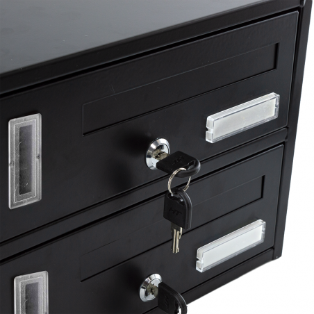 Cassetta Postale Condominiale 2 Posti Iron Black 783.B Formato Rivista 23x18x30