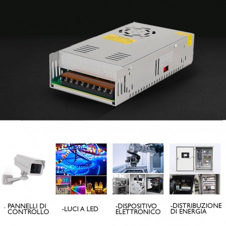 Alimentatore Stabilizzato 12V 40A 500W Power Box Trasformatore Tensione 116597
