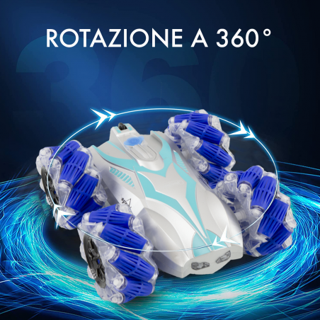 Auto Telecomandata 2.4GHz Stunt Auto 219109 Rotazione Acrobatica e Getto d'Acqua