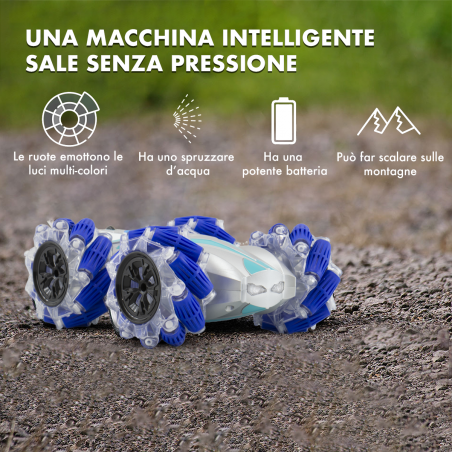 Auto Telecomandata 2.4GHz Stunt Auto 219109 Rotazione Acrobatica e Getto d'Acqua