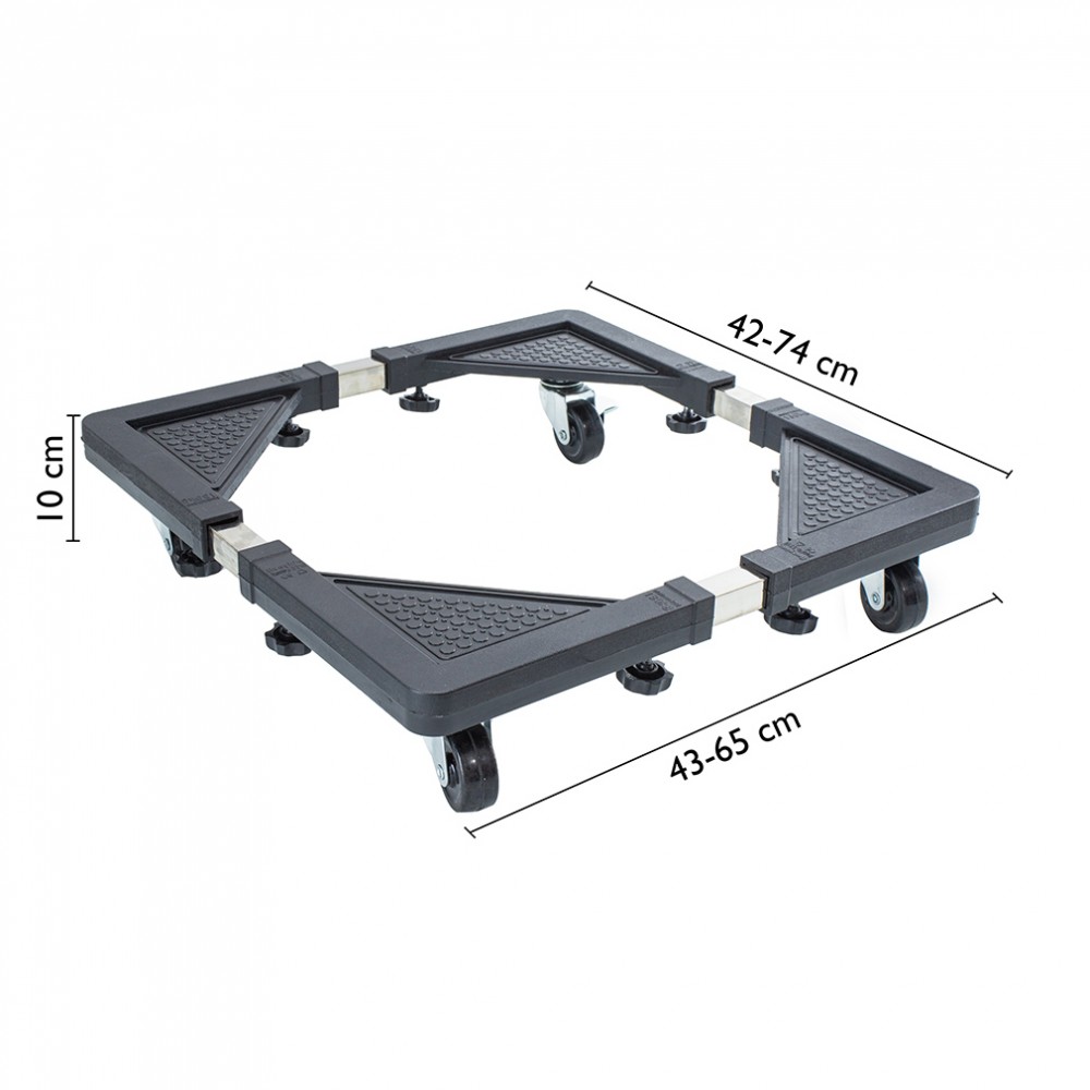 Carrello Base Mobile e Regolabile per Lavatrice e Frigorifero Portata max. 200Kg