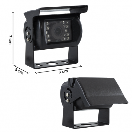 Telecamera Retromarcia per Furgoni e Camper 18 Led Infrarossi Retrocamera