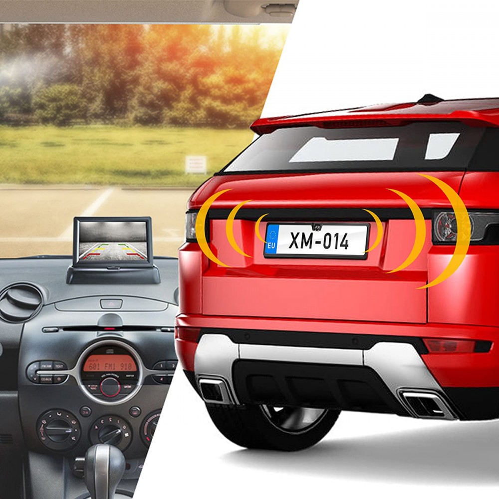 Porta Targa con Telecamera 4 Led per...