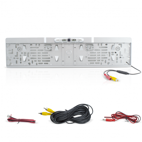 Porta Targa con Telecamera 4 Led per Retromarcia Camera Posteriore Auto 400463