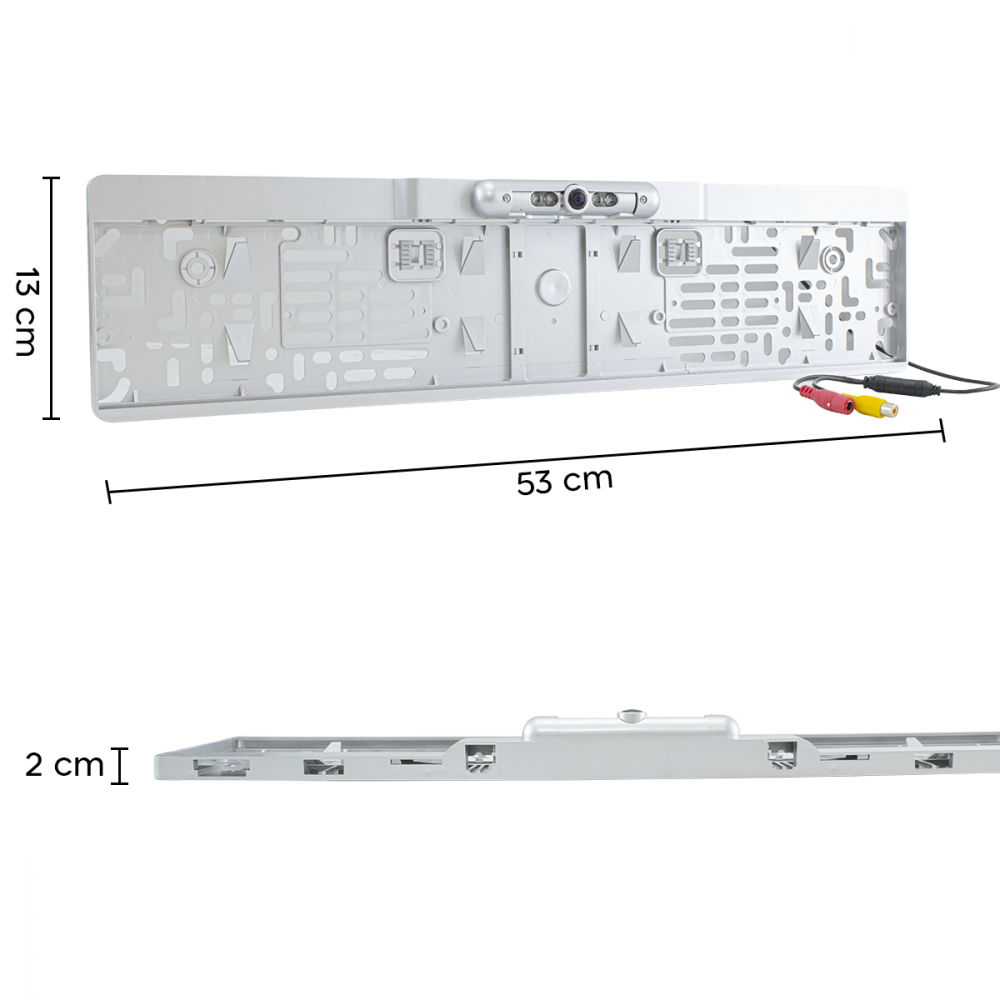 Porta Targa con Telecamera 4 Led per...