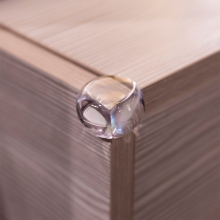 Paraspigoli 4 pz in Silicone Trasparente Biadesivo Protezione per Angoli