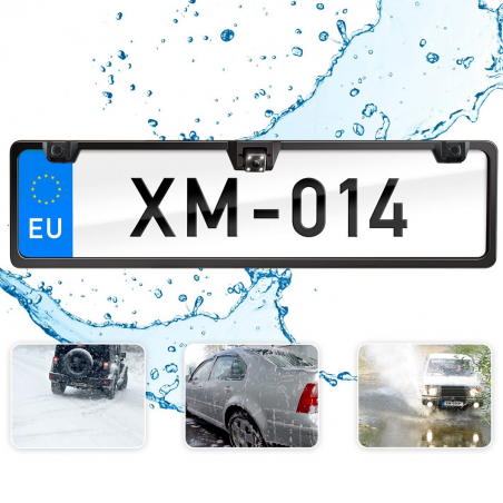 Portatarga per Auto con Telecamera e Sensori di Retromarcia Camera Posteriore