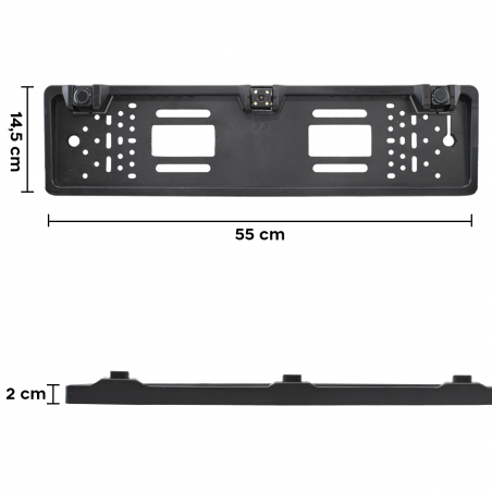 Portatarga per Auto con Telecamera e Sensori di Retromarcia Camera Posteriore
