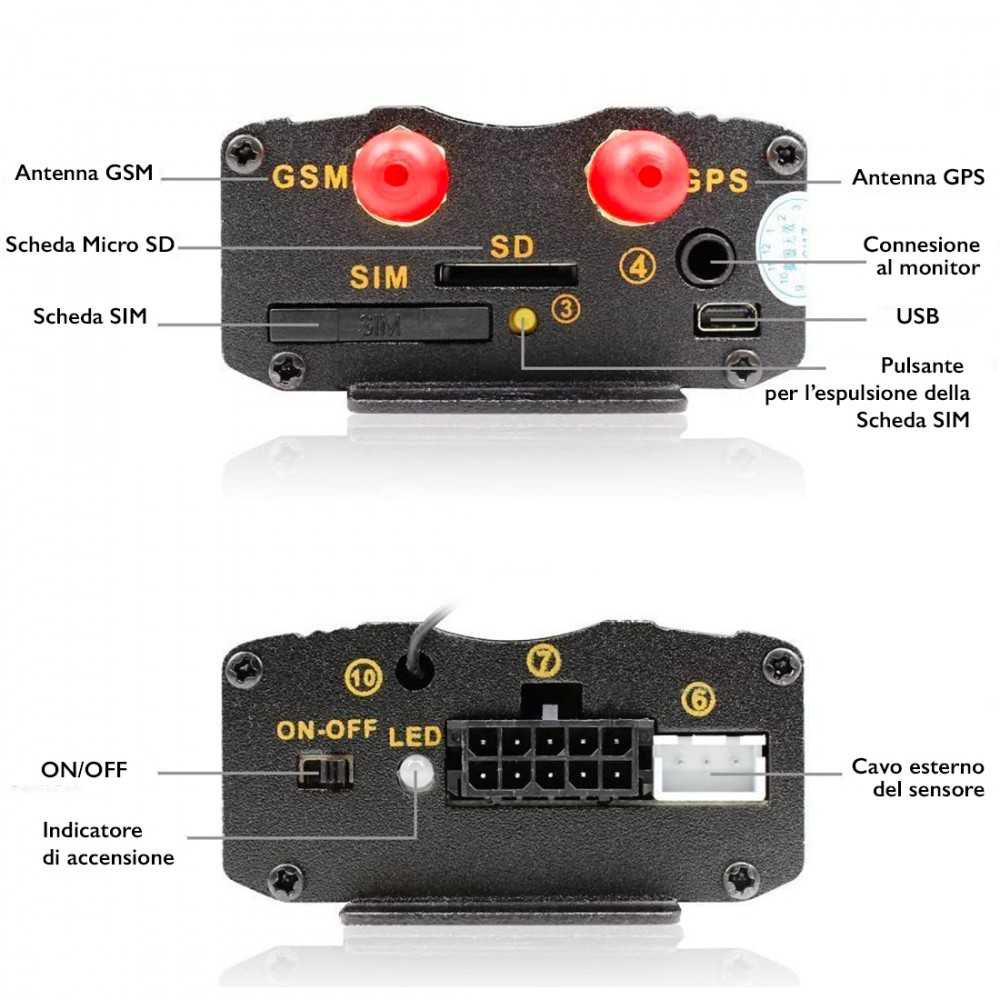 Tracker GSM GPRS GPS Localizzatore Satellitare...