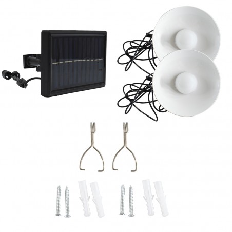 Lampade Solari a Sospensione con Pannello Solare Luci per Interni ed Esterni