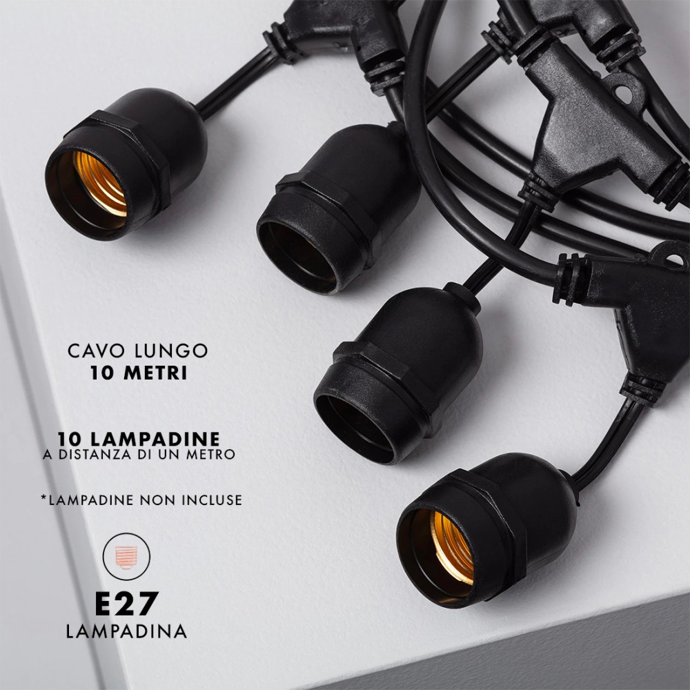Catena per Luci Led da 10m Stringa per 10...