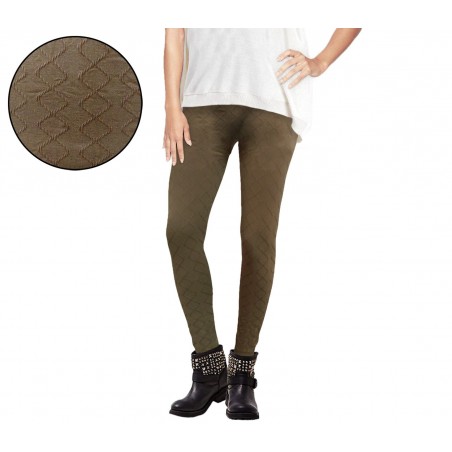 Pack da 6 leggings modello Diamond vari colori donna con fantasia tono su tono elasticizzato