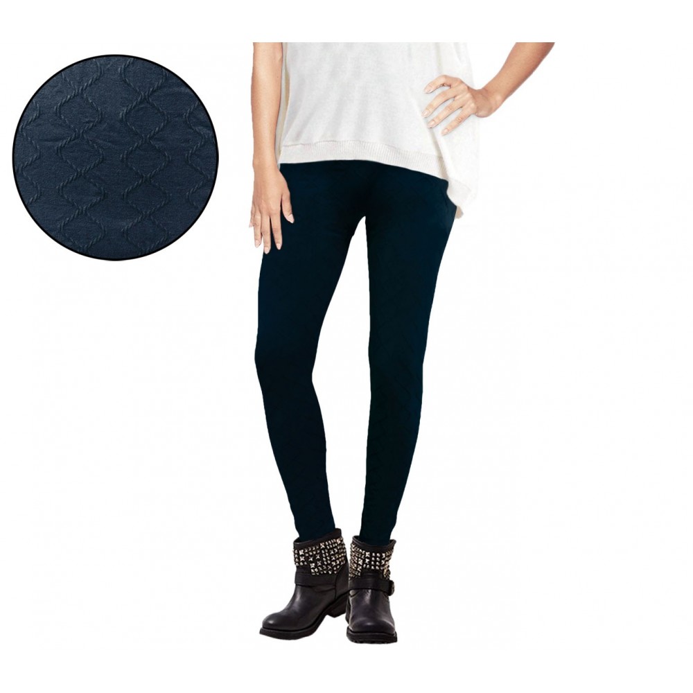 Pack da 6 leggings modello Diamond vari colori donna con fantasia tono su tono elasticizzato