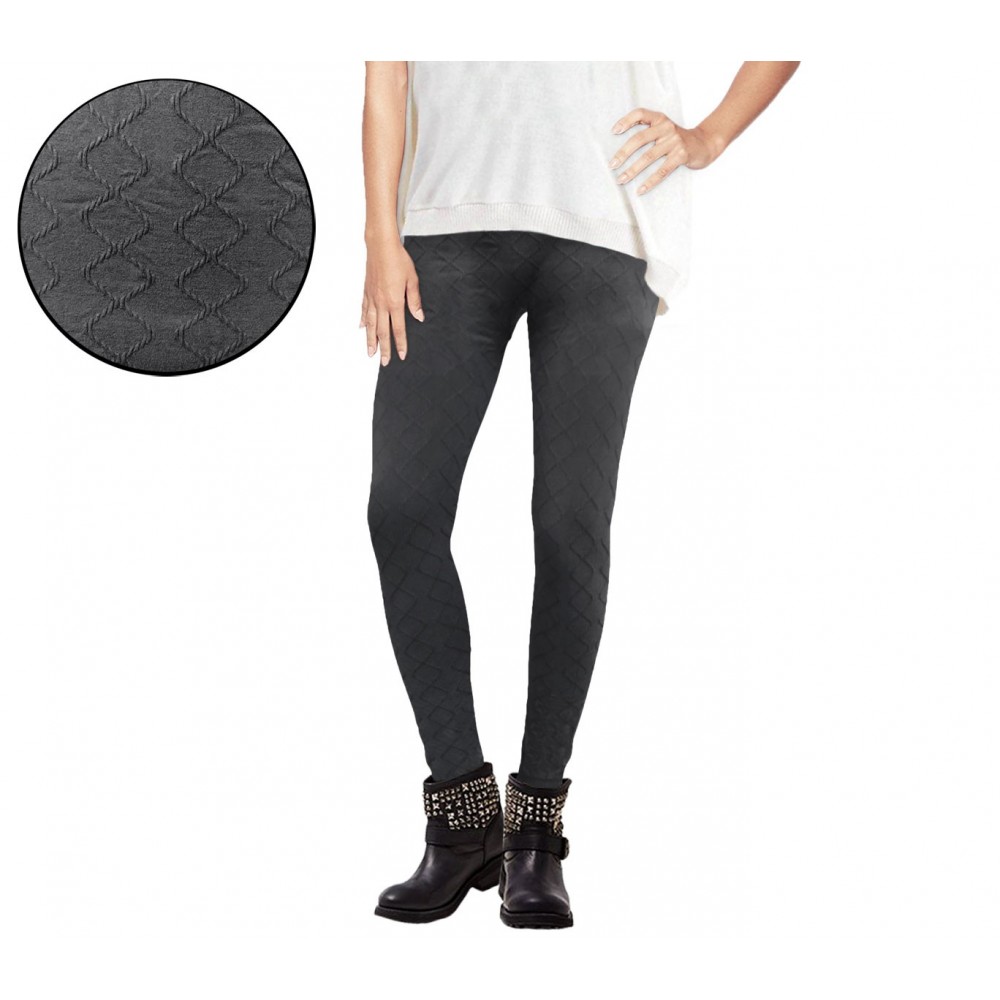 Pack da 6 leggings modello Diamond vari colori donna con fantasia tono su tono elasticizzato