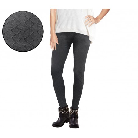 Pack da 6 leggings modello Diamond vari colori donna con fantasia tono su tono elasticizzato