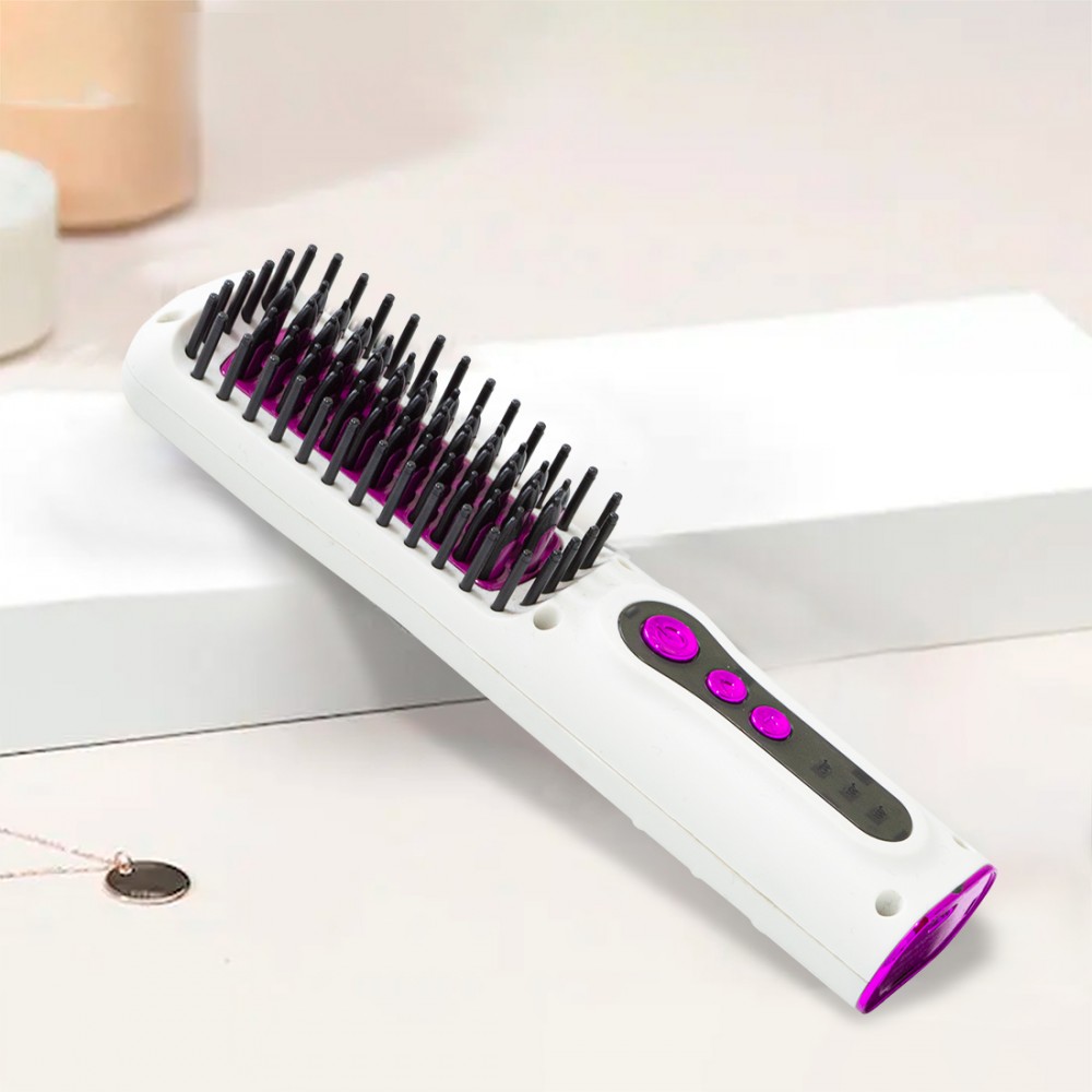 Mini Spazzola Lisciante Capelli in Ceramica 10W...