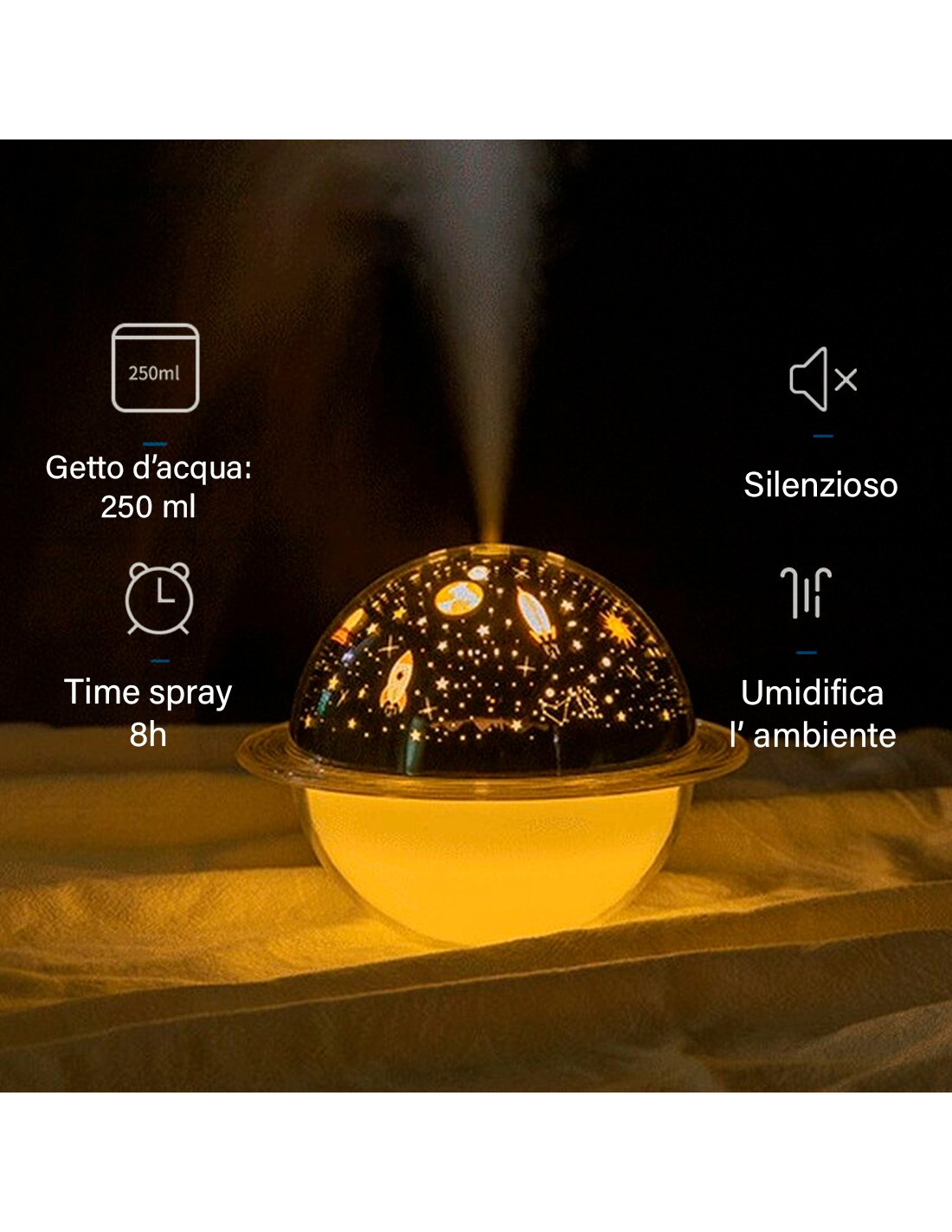 Profumatore Ambiente Elettrico Diffusore oli essenziali aromi led 10 Filtri