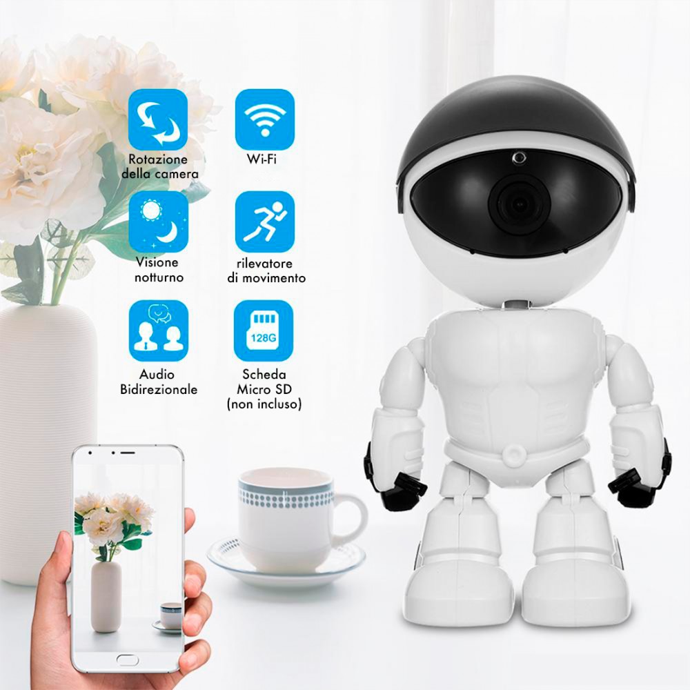 Robot Videocamera Wifi 5MP 490248 HD 1920x1080...