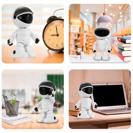 Robot Videocamera Wifi 5MP 490248 HD 1920x1080 Spy Cam Sorveglianza da Remoto