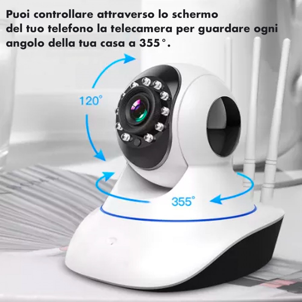 Telecamera di Sorveglianza Wireless Wifi 1080P...