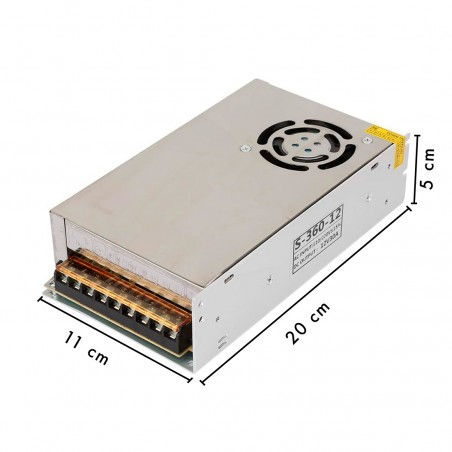 Alimentatore Stabilizzato 12V 30A 400W Power Box Trasformatore Tensione 220138