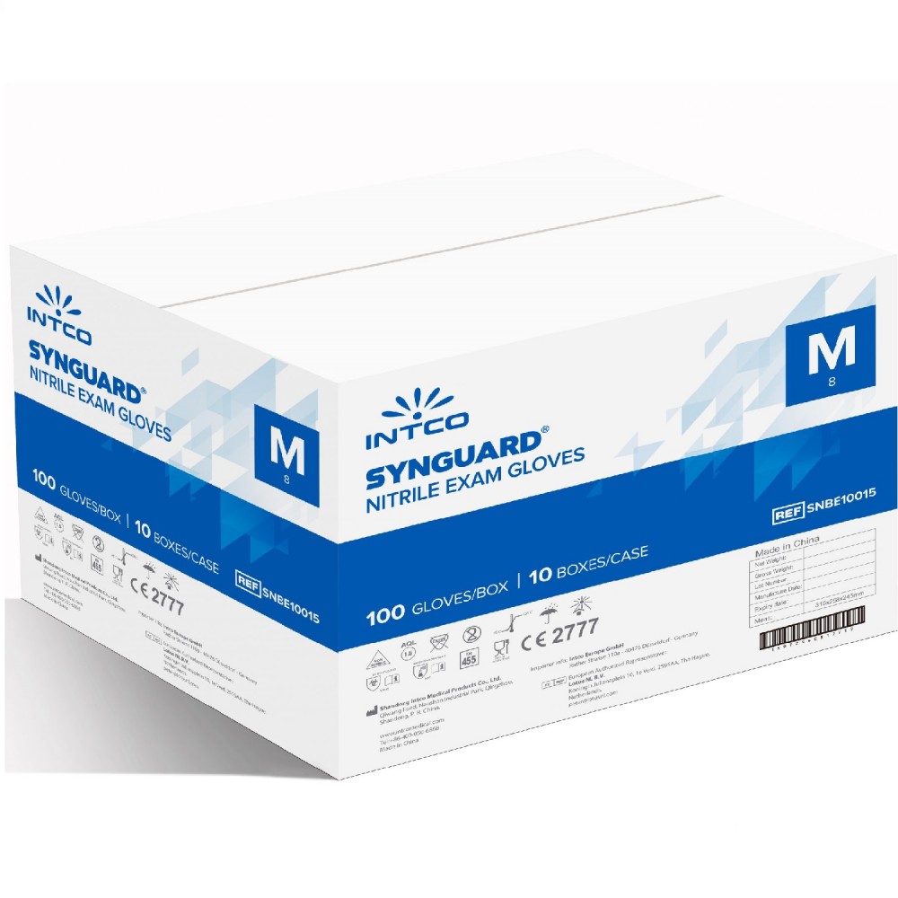 Pack 1000pz Guanti Monouso ITCO Synguard Nitrile Qualità Premium Uso Sanitario M