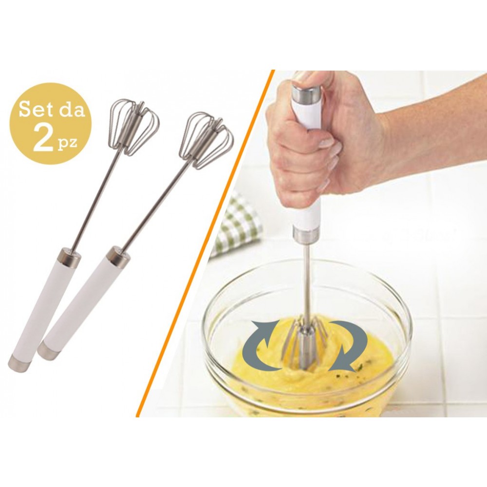 Set 2 fruste mescolatore automatico semplice da usare indispensabile in cucina