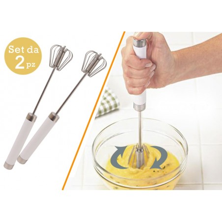 Set 2 fruste mescolatore automatico semplice da usare indispensabile in cucina