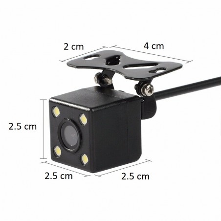 Telecamera per Retromarcia Auto Visore Notturno 4 Led 170 Gradi Parcheggi
